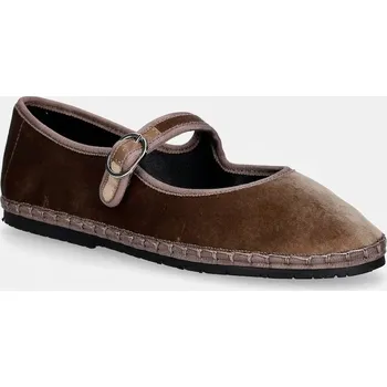 Dámské baleríny Velurové baleríny Nokwol Mel Mel.Oat.Velvet hnědá 84X, EUR 41