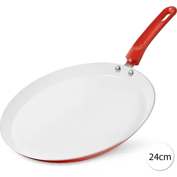 Perfect Home 13920 Keramická pánev na palačinky, 24cm, červená