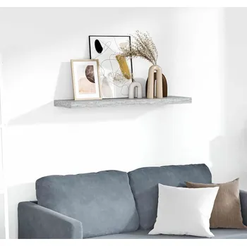 police vidaXL Plovoucí nástěnná police 90 x 23,5 x 3,8 cm MDF [323754] Barva: Betonová šedá