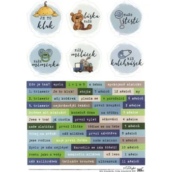 samolepka HuráPapír Samolepky A5 - Chlapeček č.6