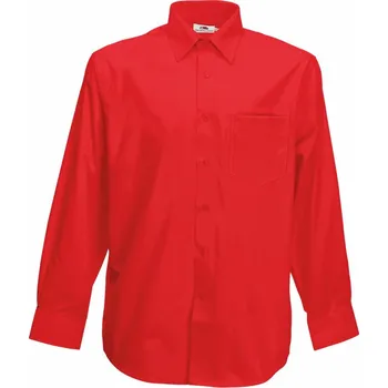 Pánská košile F.O.L. | Poplin Shirt LSL red L Košile