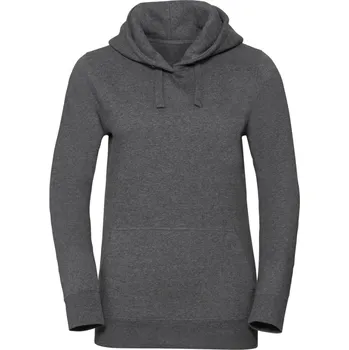 Dámská mikina Russell Athletic | 261F carbon melange L Dámská melírovaná mikina s kapucí "Authentic"