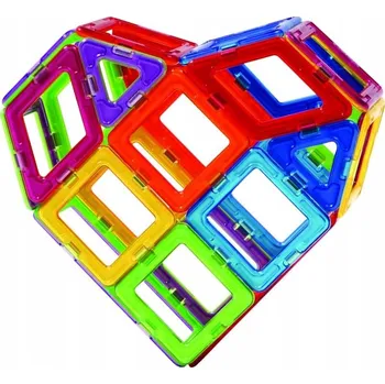 ostatní stavebnice KLOCKI MAGNETYCZNE STAVEBNICE VZDĚLÁVACÍ 50 DÍLKŮ