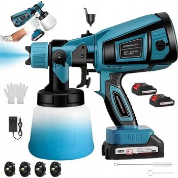 STŘÍKACÍ PISTOLE NA MALOVÁNÍ 1000ML AEROGRAF PRO DOMÁCÍ POUŽITÍ