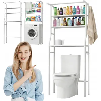 Koupelnový nábytek Police Nad Pračku Stojan Do Koupelny Prádelny Koupelnová Skříňka Víceúrovňová