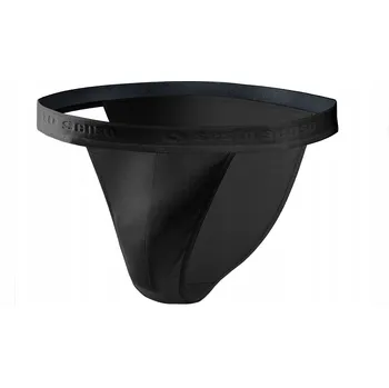 Pánské spodní prádlo Pánské slipy TANGA SM04 moderní pohodlné černé M