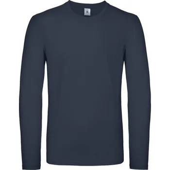 Pánské tričko B&C | #E150 LSL navy 4XL Tričko