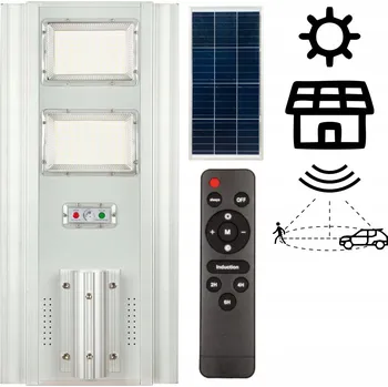 Venkovní osvětlení Solární LED pouliční lampa 33W s pohybovým senzorem a dálkovým ovládáním
