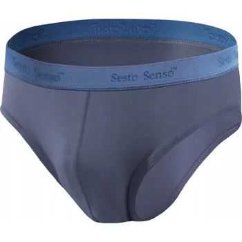 Pánské slipy SM05 klasického střihu, netlačící guma, bavlněné, džínový vzhled, velikost L