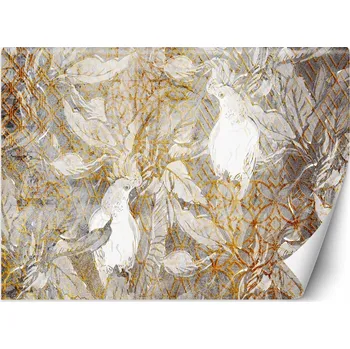 Fototapeta FOTOTAPETA 3D Papoušci Listy Květiny 100x70