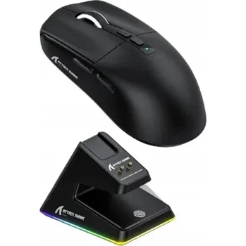 Myš Bezdrátová myš Attack Shark X6, lehká herní myš Bluetooth Type-C, černá