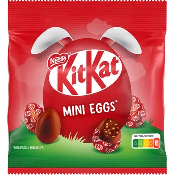 Čokoláda KitKat Mini čokoládová velikonoční vajíčka s náplní a cereáliemi 10 ks 89 g - originál z Německa