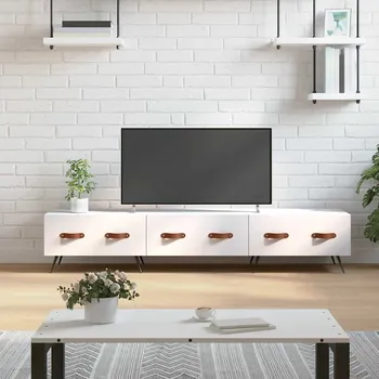 Televizní stolek vidaXL TV skříňka 150 x 36 x 30 cm kompozitní dřevo [829127] Barva: Bílá