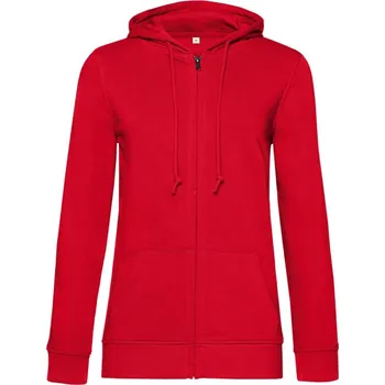 Dámská mikina B&C | Inspire Zipped Hood /women_° red XXL Mikina s kapucí (dámská)