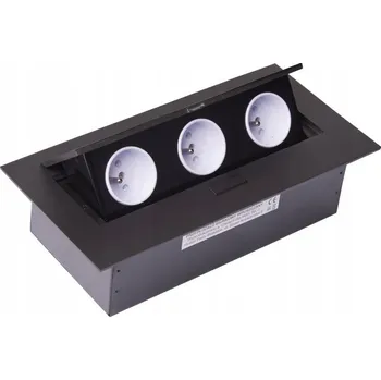 Napájecí kabel Prodlužovací Kabel lišta Amix 0 m 3 ks zásuvek černá