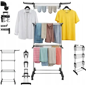 Sušák na prádlo Sušák na prádlo balkonový, volně stojící, vertikální Springos 63-63 cm