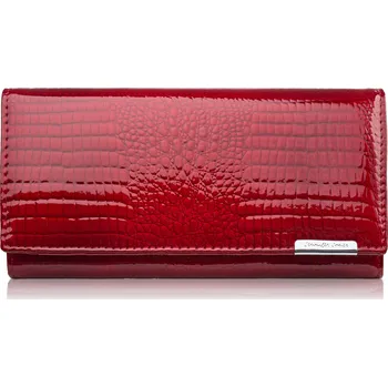 Peněženka Jennifer Jones peněženka z pravé kůže červená - dámská