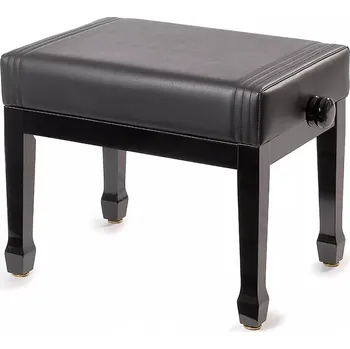 Klavírní stolička a lavice Stolička klavírní Discacciati GL40S 15L černý lesk/černá kůže
