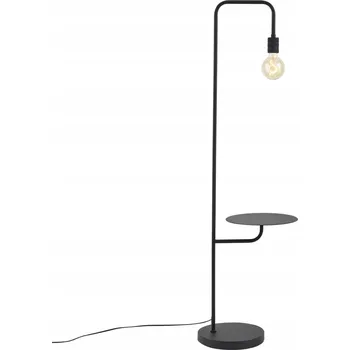 Stojací lampa Moderní černá stojací lampa s kulatým stolkem - Ostrich