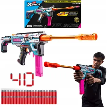 Dětská zbraň X-SHOT SKINS PRO-SERIES MOTORIZOVANÁ PISTOLE S PÍSTOVÝM POHONEM AEB 160 FPS DOSAH 48 METRŮ