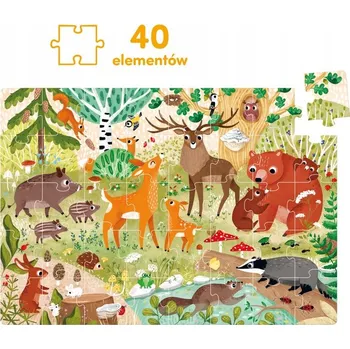 Puzzle CzuCzu Divoké puzzle 40 dílků Les