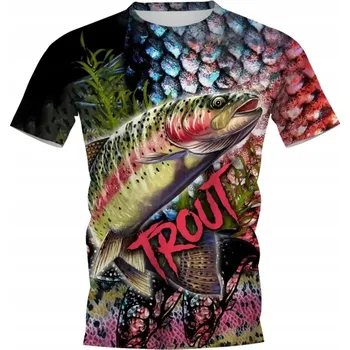 Pánská móda Pánské rybářské tričko s potiskem 3D Dárek pro rybáře na ryby - L