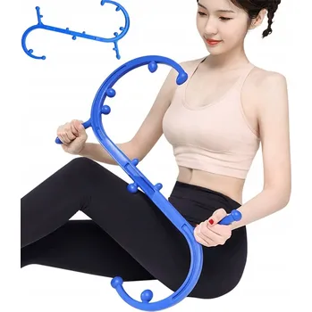 Masážní přístroj MODRÝ MASÁŽNÍ PŘÍSTROJ Z PLASTU S-SHAPED PRO CELÉ TĚLO
