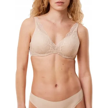 Dámské spodní prádlo Podprsenka TRIUMPH vyztužená béžová Body Make-Up Illusion Lace WP 80F