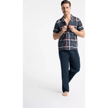 Pánské pyžamo Pyžamo Moraj PDM6200-003 kr/r M-2XL tmavě modrá XXL