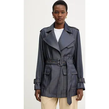 Dámský kabát Kabát Guess REGINE W6RL50.WL842 modrá 55J, vel. XS