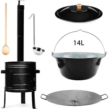 kotlíky Perfect Home PL-Set-72 Kotlíková souprava 14L, 6ks – kotlina/kotlík/poklice/vařečka/naběračka/deska
