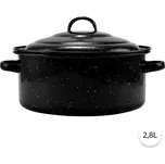 Perfect Home Smaltovaný hrnec 2,8L s poklicí, 27cm, černá, 10389