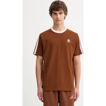 Pánské tričko Bavlněné tričko adidas Coffee Cup JZ5070 hnědá 88X, vel. S
