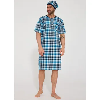 Pánské pyžamo Košile Cornette 109/38 kr/r M-2XL tmavě modrá L