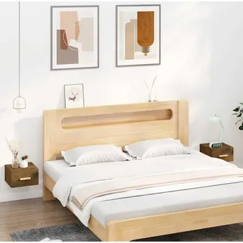 Noční stolek vidaXL Nástěnné noční stolky 2 ks 35 x 35 x 20 cm [812847] Barva: kouřový dub