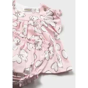 Kojenecké šaty Mayoral bavlněné šaty s kalhotkami 1808 Rozměr: 12 měsíců, 80 cm