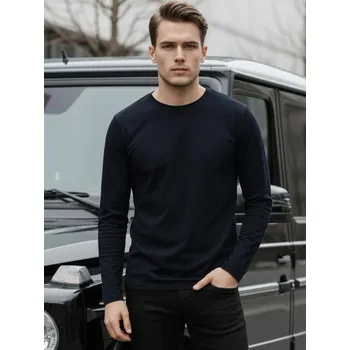 Dstreet Základní tmavě modré tričko s dlouhým rukávem