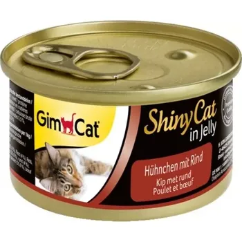 Volný čas Gimpet ShinyCat kuře s hovezim 70g (12x)