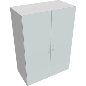 Policová skříň Skříň dveřová DZ 3 80 01 (Jednobodové zamykání) - ŠEDÁ , BÍLÁ