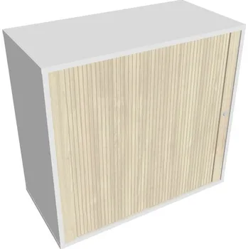 Policová skříň Skříň polic rolet levá DZ 2 80 03 L - AKÁT , BÍLÁ