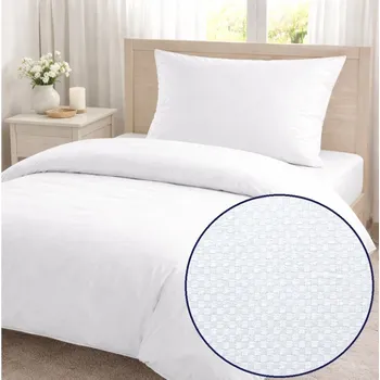 Povlečení Povlečení saténový damašek - kostičky 140x200+70x90