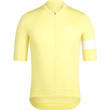 Cyklistické oblečení Cyklistický dres RAPHA JSY RPH 25 CORE, kanárkově žlutá/bílá - XL