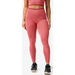 DOMYOS Dámské legíny na posilování bezešvé XS - Š26 D30 RŮŽOVÁ|ČERVENÁ