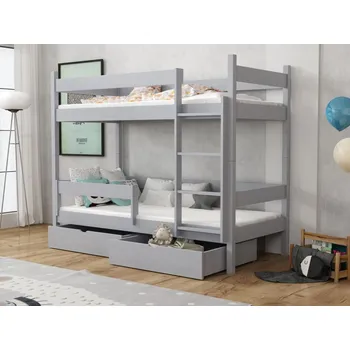 Dětská postel Dětská patrová postel Elegant Barva dřeva: Šedá, 80x180