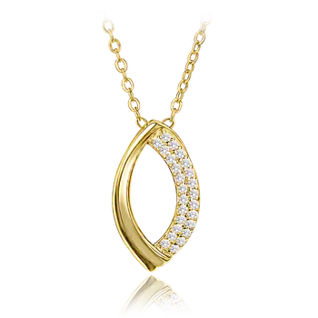 Náhrdelník Moonlit Pozlacený stříbrný náhrdelník se zirkony