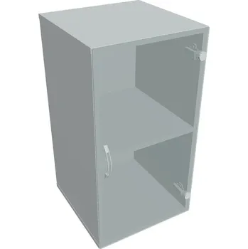Policová skříň Skříň dveře sklo D 2 40 02 - ŠEDÁ