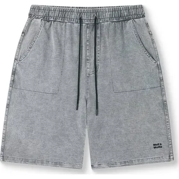 Pánské kraťasy Pánské riflové kraťasy - Wolf & Wolfie T2635, šedá Barva: Šedá, Velikost: M