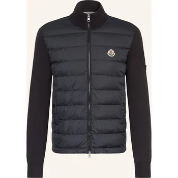 Moncler Pánská Peříová Bunda Z Kombinace Materiálů, tmavě...