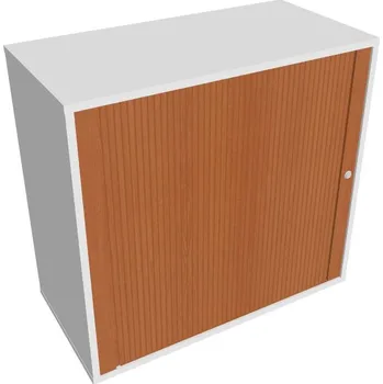 Policová skříň Skříň polic rolet levá DZ 2 80 03 L - TŘEŠEŇ , BÍLÁ