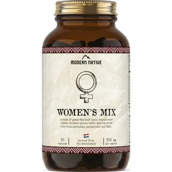 Modern Native Grass-Fed Ženský orgánový komplex – játra, pohlavní žlázy & ústřice, 90 kapslí pečlivě sestavený orgánový komplex pro ženy